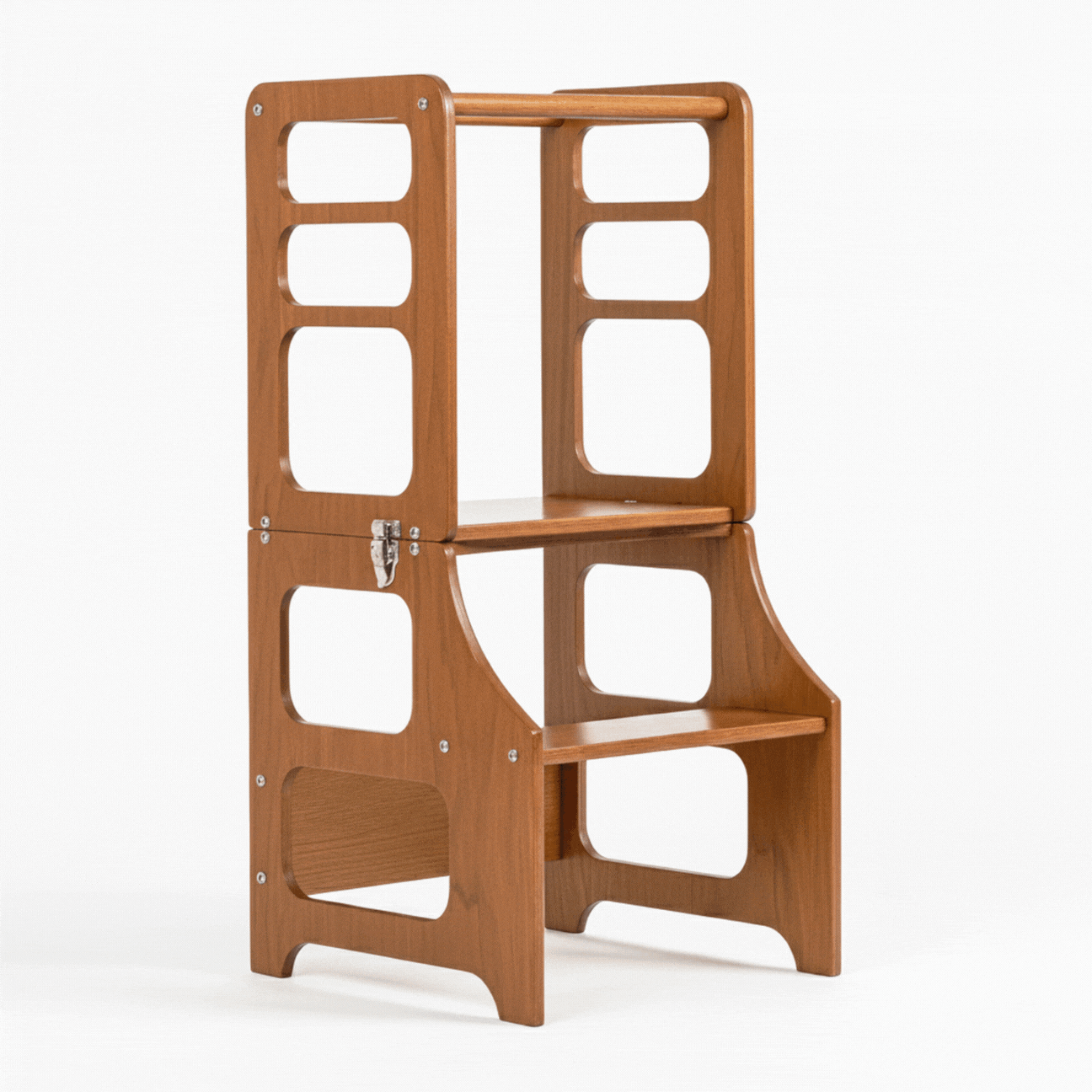 2-in-1 Lernturm & Spieltisch: Holzoptik