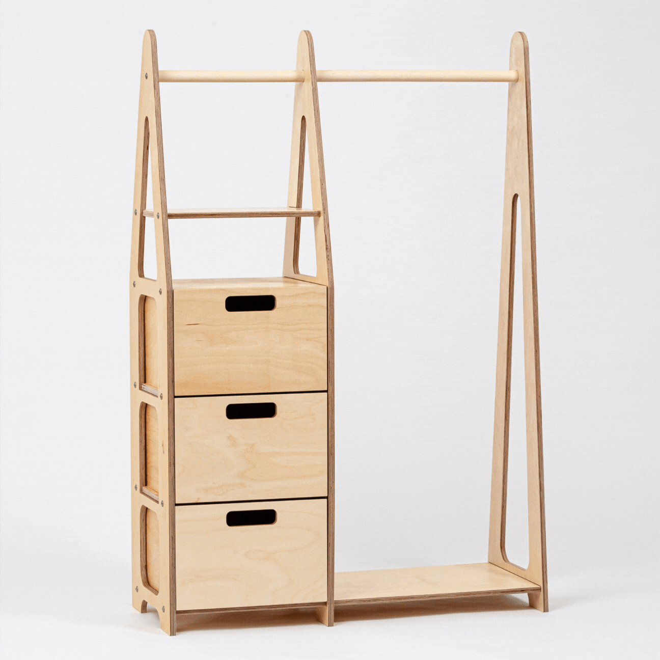 Hängeaufbewahrung für Kinder mit Regal oder Schubladen