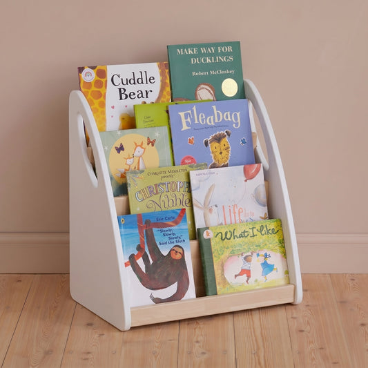front facing bookshelf