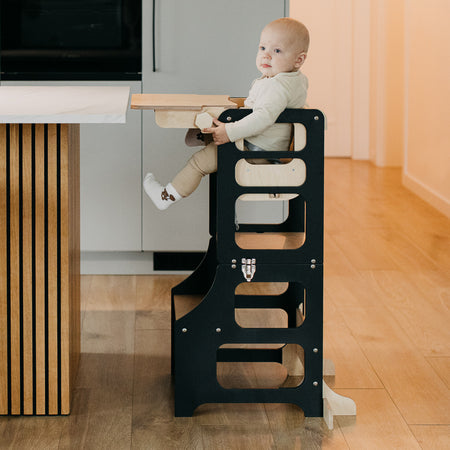 3-in-1 Lernturm & Hochstuhl