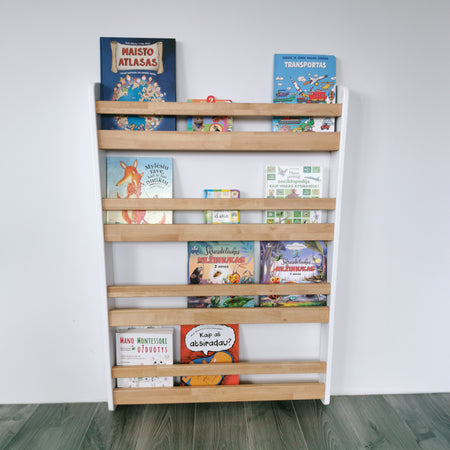 Montessori-Bücherregal zur Wandmontage