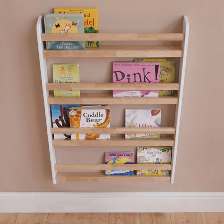 Montessori-Bücherregal zur Wandmontage