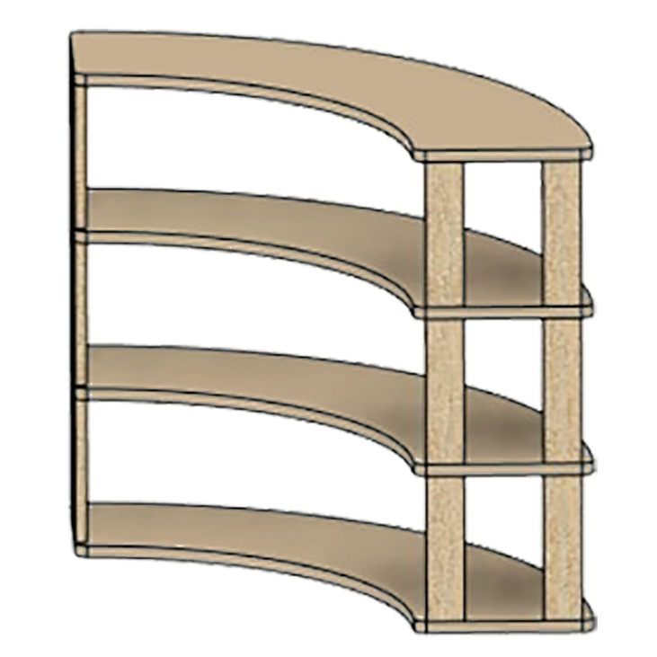 Kinderbogen: Vier natürliche Regale
