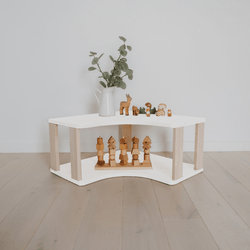 Corner Shelves: Two Shelves White -