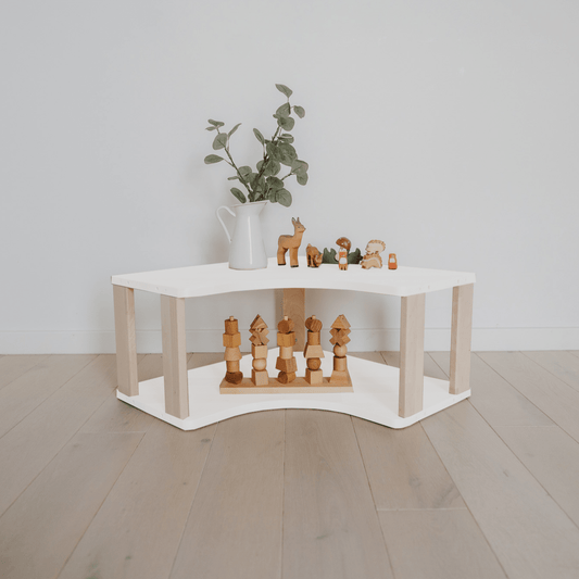 Corner Shelves: Two Shelves White -