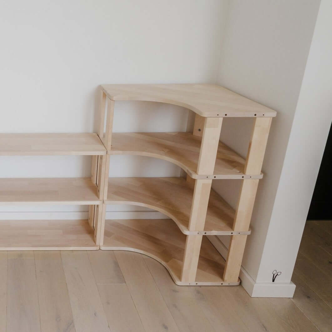 Create Your Own Montessori Storage Unit - Natural Wood Finish - Kids