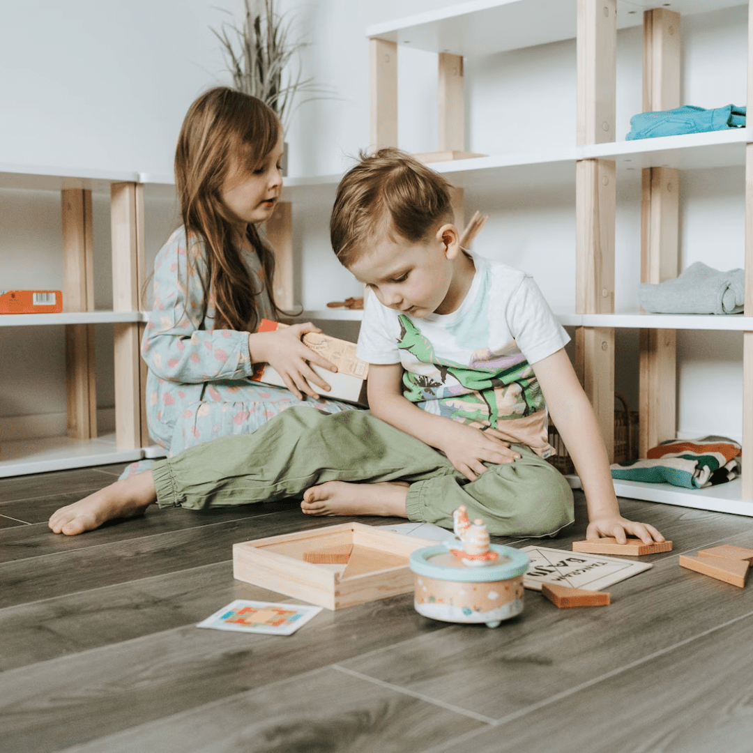 Create Your Own Montessori Storage Unit - White and Natural - Kids