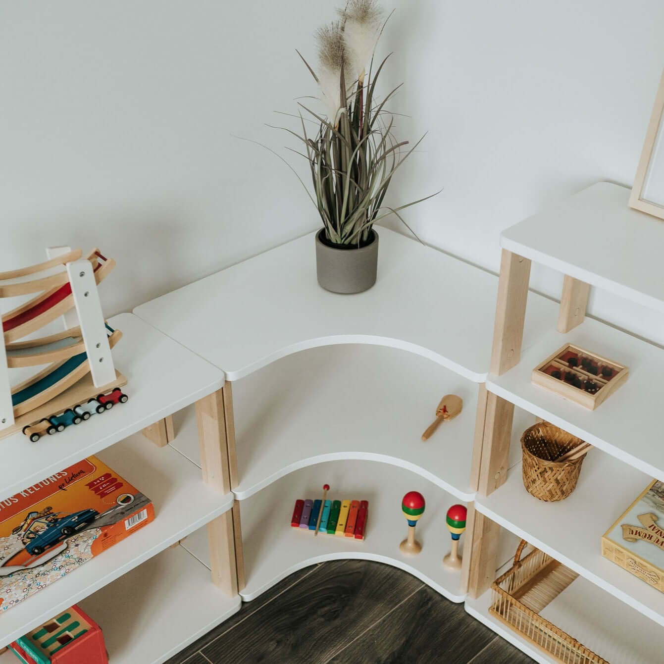 Create Your Own Montessori Storage Unit - White and Natural - Kids