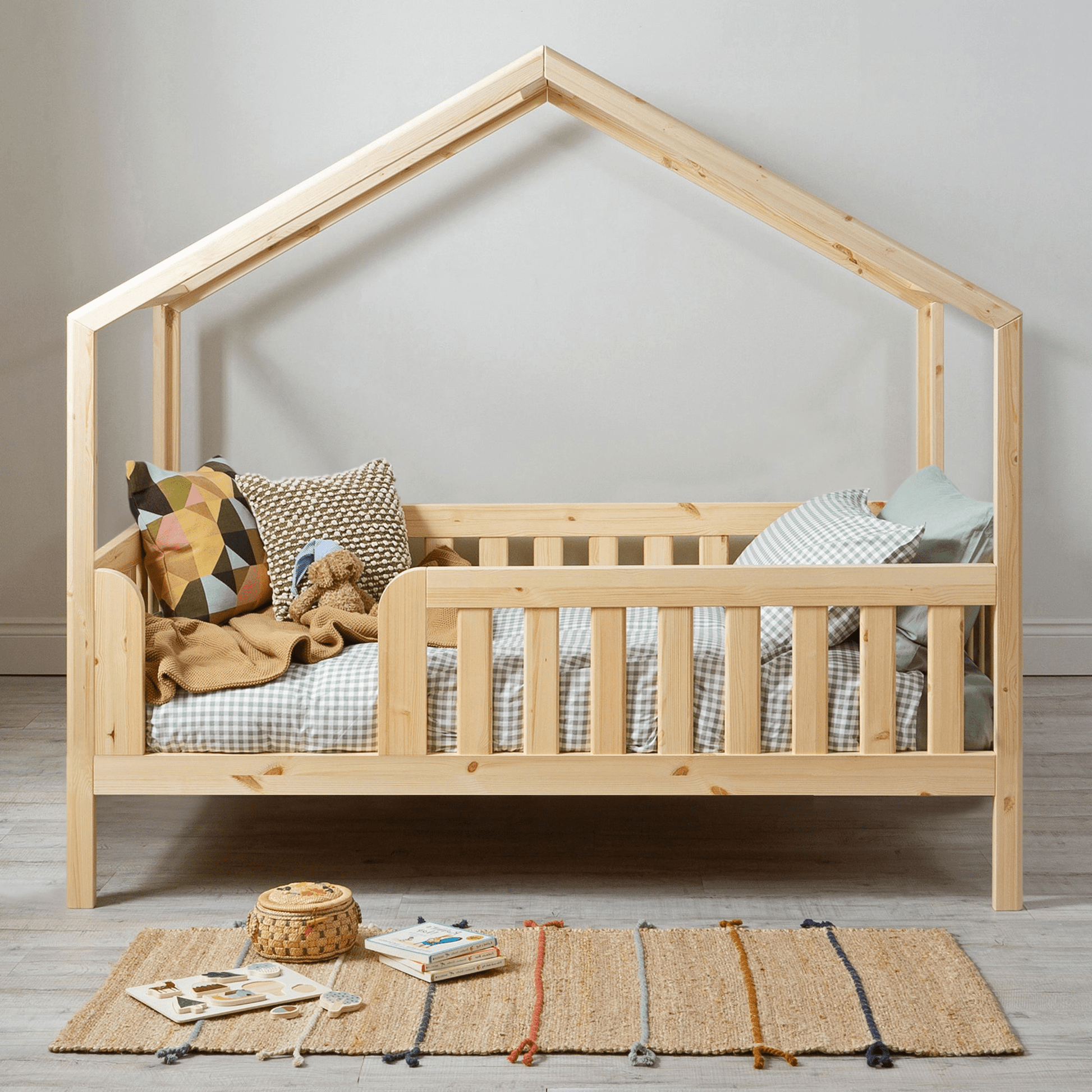 Roomix Transition Elevated House Bed Natural - Roomix Beds