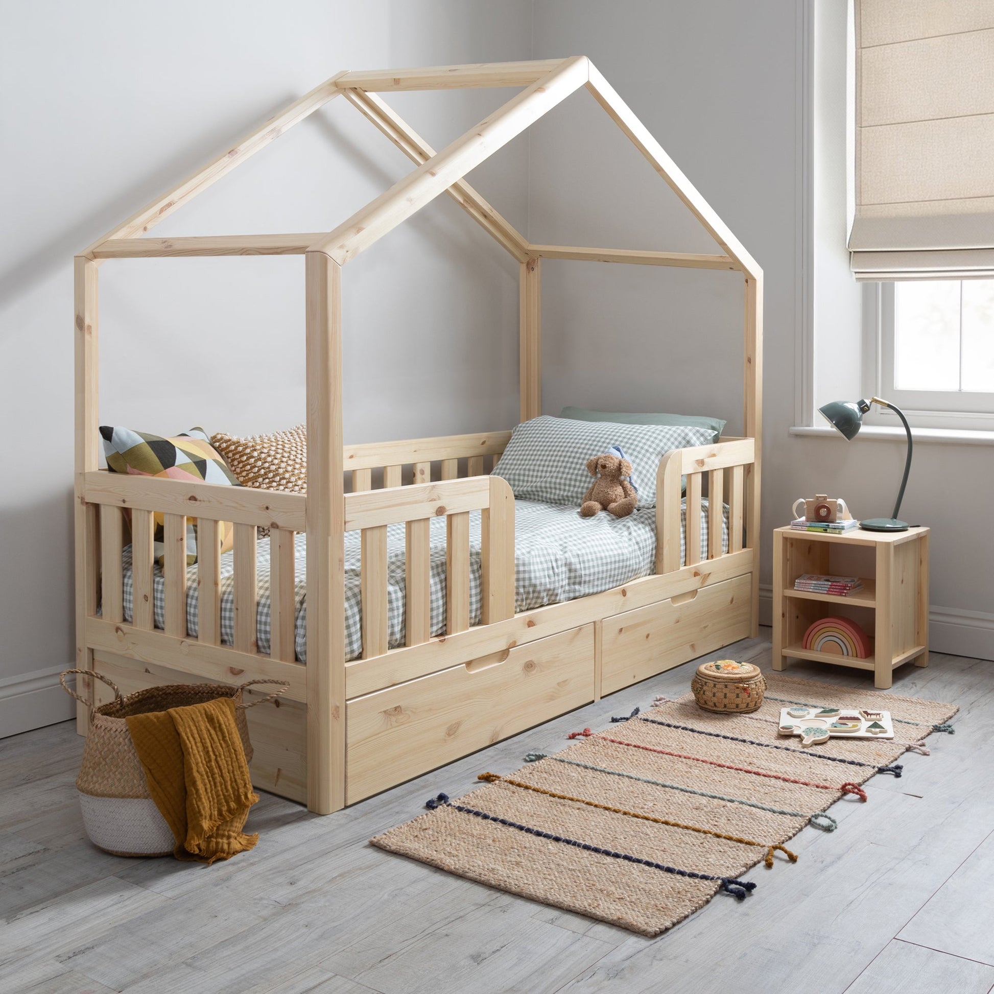 Roomix Transition Elevated House Bed Natural - Roomix Beds