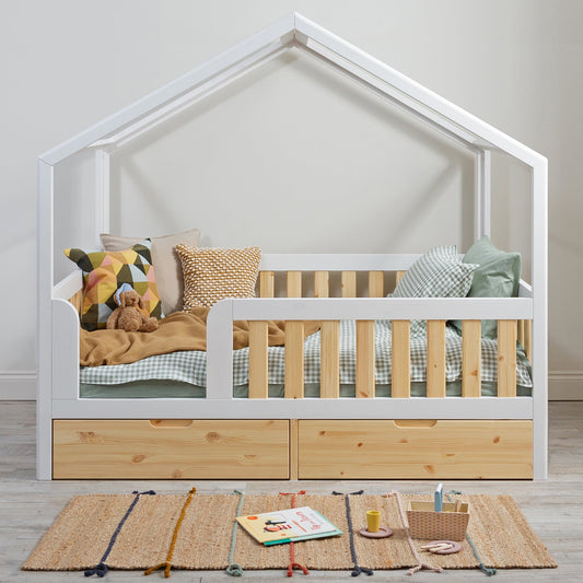 Roomix Transition Elevated House Bed White - Roomix Beds