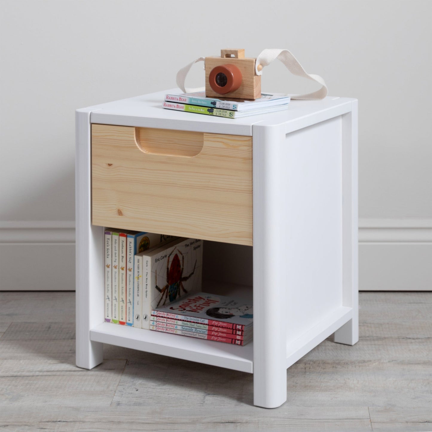 Toddler Bedside Table White - Roomix Beds